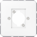 Centre plate for XLR connector (P Series), white, CD CD568WW | 4011377047006