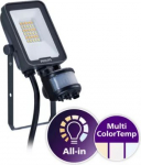 BVP167 10W 1100-1200lm 3000K/4000K/6500K Symmetrical Ledinaire Floodlight Sensor-based DoB Black 911401891386 | 8720169736153