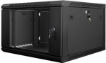 Lanberg | Rack cabinet 19" wall-mount 6U/600x600 (flat pack) | WF01-6606-10B | Black WF01-6606-10B | 5901969403077