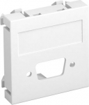 Multimedia adapt., VGA/D-Sub9 pievienojuma rozete 45x45mm, PC, dzidri balts, 9010 6104706 | 4012195898597