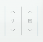 Labeling field with one dimming and one blind icon for keypad 1-4-fold (KK/U4.70.xx).   Available for the design ranges:   - Busch-art linear   - Alba 2CKA006199A0448 | 4011395338575