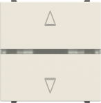 Blind control insert/cover 2gang 1-pole push button White - Zenit 2CLA226121N1101 | 8427238229928