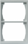 Cover frame 2-gang Aluminium - Impressivo 2TKA000327G1 | 6418677328046