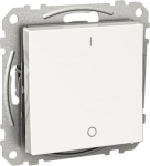 Switch, Exxact, 2-pole 1-way, 16A, screwless terminals, white WDE002506 | 3606480200823