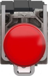 Pilot light, Harmony XB4, metal, red, 22mm, plain lens with BA9s bulb, 110...120V AC XB4BV34 | 3389110887235