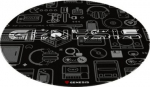 Genesis Protective Floor Mat Tellur 300 Round Gear Floor Mat | Polyester | Multicolor NDG-2083 | 5901969443332