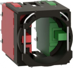 Single contact block with body/fixing collar 1NO+1NC faston connector. range of product: Harmony XB6 - product or component type: complete body for pushbuttons or selector switches - device short name: ZB6 - fixing collar material: plastic - contacts ...