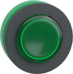 Head for illuminated push button, Harmony XB5, plastic, green projecting, universal LED, spring retu ZB5FW133 | 3606481361707