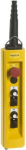Pendant control station, Harmony XAC, plastic, yellow, 4  push buttons, 1 emergency stop XACB4933 | 3389110423976