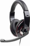 Wired Headphones with microphone, black MHS-001 | 8716309079495