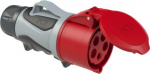 CEE connector 5x32A (3P+N+PE) 6h IP54 GRIP TT with cap red 2253-6TT | 9003399417351