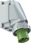 CEE-wall mounted plug 4x63A (3P+PE) 10h IP67 POWER TWIST green 534-10 | 9003399949647
