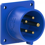 CEE-flanged plug 5x16A (3P+N+PE) 9h IP44 blue 70x70 615-9 | 9003399067518