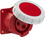 CEE-flanged socket 3x32A (2P+PE) 9h IP67 75x75 red 3232-9 | 9003399140594