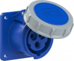 CEE-flanged socket 3x16A (2P+PE) 6h IP67 TT 70x70 blue 3132-6TTF70 | 9003399644306