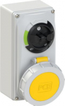 Wall mounted socket 3x32A (2P+PE) 4h IP66/IP67 switched interlocked, compact 61232-4 | 9003399174827