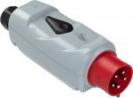 CEE-plug 5x32A (3P+N+PE) 6h IP44 with switch (REVERSING), grey/red 54025625 | 9003399215995