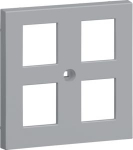Central plate UAE 4-gang, for Frontplate 55, hfr, alu GZUAE4ALAN | 4012740983501