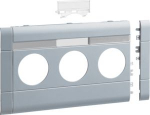 Frontplate 3-gang socket outlet for BRA/H/S 120 with LF stackable hfr alu lac GB12031LAN | 4012740869492