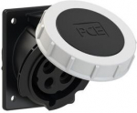 CEE-flanged socket 4x125A (3P+E) 7h IP67 POWER TWIST black 120x130 444-7 | 9003399061554
