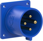 CEE-flanged plug 4x32A (3P+PE) 9h IP44 blue 70x70 624-9 | 9003399068294