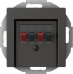 Loudspeaker socket-outlet, anthracite, Exxact WDE003915 | 3606480206948