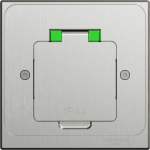 Floor socket XS, Metal, Square Unica system+ INS52100 | 3606489818883