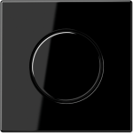 Centre plate with knob for dimmer, black, LS KNX LS1940SW | 4011377113862