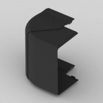 Outer corner of the outlet channel PK 90X55 D, black 8406_FB | 8595568937056