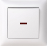 1066UJ-916 Two-way switch with red lamp, White, Saga 2TKA00005004 | 6438199011240