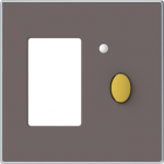 Color: Taupe .   Cover plate for circuit breaker & RCD code: 8134.1, 8134.2 & 8134.3. 2CLA853400A6301 | 8427238236544