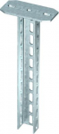 Iekārtais statnis (U profils) ar izmēriem 70 x 50 mm un ar piemetinātu aug&scaron;ējo plāksni. 6339131 | 4012196186914