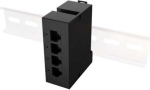 Switch PoE Extender 1xIn 3xOut Fast Ethernet Din Rail at 30W metal clips DIN-FE4-AT-30W | 5901969447286