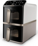 Philips Airfryer, Dual Basket | NA462/80 4000 Series | Capacity 10 L | Power 2750 W | RapidAir | Silk White/Beige NA462/80 | 8720389072253