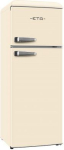 ETA Refrigerator | ETA253390040EN Storio Retro | Energy efficiency class E | Free standing | Height 148.2 cm | Double Door | Fridge net capacity 170 L | Freezer net capacity 45 L | 38 dB | Beige ETA253390040EN | 8590393435135
