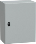 Wall mounted steel enclosure, PanelSeT S3D, plain door, with mounting plate, 500x400x250mm, IP66, IK NSYS3D5425P | 3606480159411