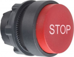 Projecting push button head 40mm, Harmony XB5, plastic, red, 22mm, spring return, marked STOP ZB5AL434 | 3389110906486