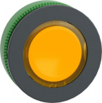 Head for illuminated push button, Harmony XB5, yellow flush mounted, 30mm, universal LED, ZB5FA58 | 3606481339133