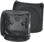 Junction box DK 0600 B 130x130x77mm without terminals, black IP66 62000299 | 4012591134428