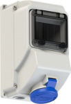 Wall mounted socket 4x16A (3P+PE) 9h IP44 with window 75143-9 | 9003399116537