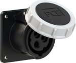 CEE-flanged socket 3x16A (2P+PE) 7h IP67 75x75 black 3132-7 | 9003399007057