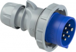 CEE-plug 7x16A (6P+PE) 9h IP66/IP67 SHARK, grey/blue 0172-9V | 9003399353888