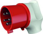 Industrial Plug 5x32A 6h 400V IP44 red, angled 3266 | 4015394018469