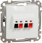 Double loudspeaker outlet, white, Sedna Design SDD111411 | 3606481478382