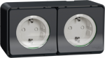 Double socket-outlet IP55 anthracite Mureva MUR36029 | 3606480789724