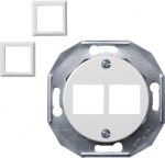 Data outlet cover plate 2xRJ45 white Renova WDE011701 | 3606480661969