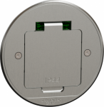 Floor socket XS , Metal, Round Unica system+ INS52101 | 3606489818890