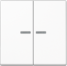 2-gang rocker with lens, white, A range A595KO5WW | 4011377217355