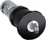 Machine stop button with key, 40mm, black 1SFA619552R1076 | 7320500355978
