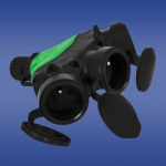 Rozgałęźnik tr&oacute;jnik gumowy, IP44, 16A250 51.233 | 5901289530002